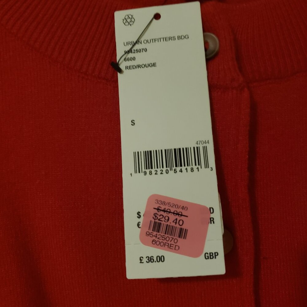 BDG Red Knit Vest - Picture 2 of 4